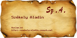 Székely Aladin névjegykártya